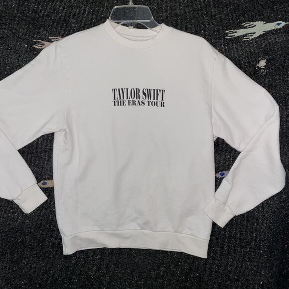 Taylor Swift Tops - Taylor Swift Eras Tour white Crewneck Roomy X SMALL Size - Official Merchandise